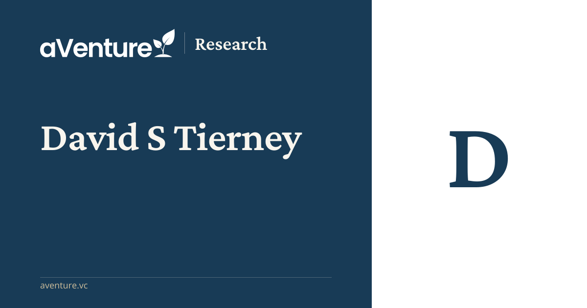 David S Tierney - aVenture Research